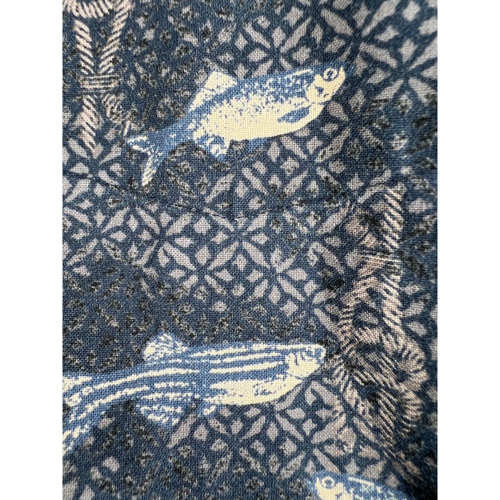 Fishermancore Mens 2XL Fish Print Cotton Short Sleeve Button Down Shirt - Picture 4 of 10